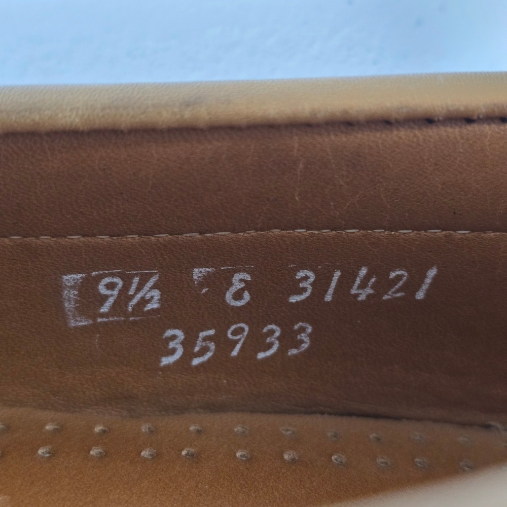 Allen Edmonds Lowry Hill Mens 9.5 E Tan Leather Kiltie Tassel Loafers 31421 - Picture 4 of 8